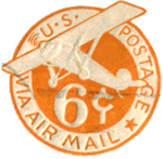 Preprinted Air Mail stamp from WWII